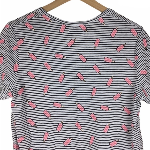 GRAYSON THREADS T Shirt Top Popsicles Stripe Hi Lo Hem Short Sleeves Size XL - Picture 5 of 10